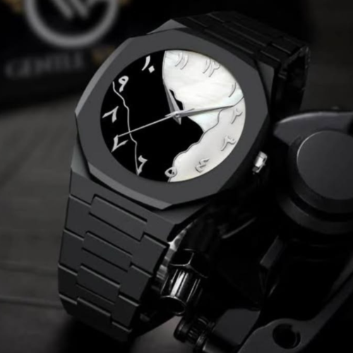 Black & White Contrast & Unique Perfect Arabic Aura Watch