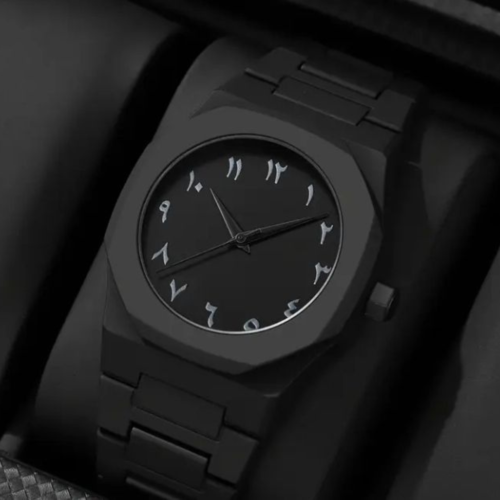 Black Arabic Aura Watch — Minimal Luxury, Maximum Style